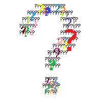 Question mark made from question marks